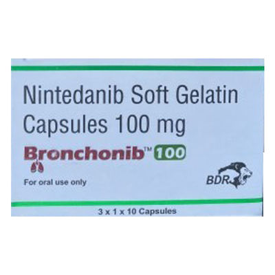 satın al 30 kapsül Nintedani Bronchonib 100mg Akciğer Kanseri için Yeni Hap online manufacture