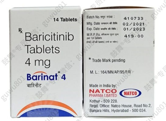 satın al NatcoBaricitinib -Barinat4mg*14 tablet/ şişe (kutusu) Reumatoid artrit (RA), (AS), psoriaz, atopik dermatit, sistemik eritematosus lupus (UC), alopecia areata Tedavi süresi boyunca online manufacture