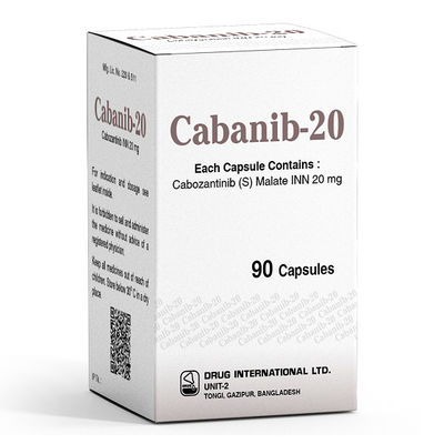 Beacon Cabozantinib XL-184 Cabozanix 60mg*30 tablet Böbrek kanseri, tiroid kanseri, karaciğer kanseri, yumuşak doku sarkomu, küçük hücreli olmayan akciğer kanseri, prostat kanseri, meme kanseri, yumurtalık kanseri,